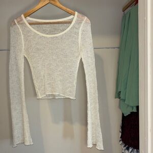 Cream Knit Summer Top